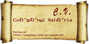 Czégényi Valéria névjegykártya