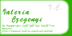 valeria czegenyi business card